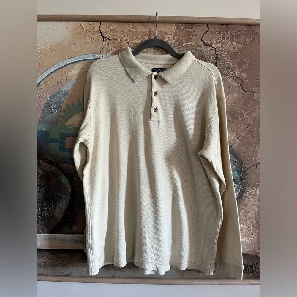 OSCAR DE LA RENTA Men’s Polo Longsleeve Shirt
